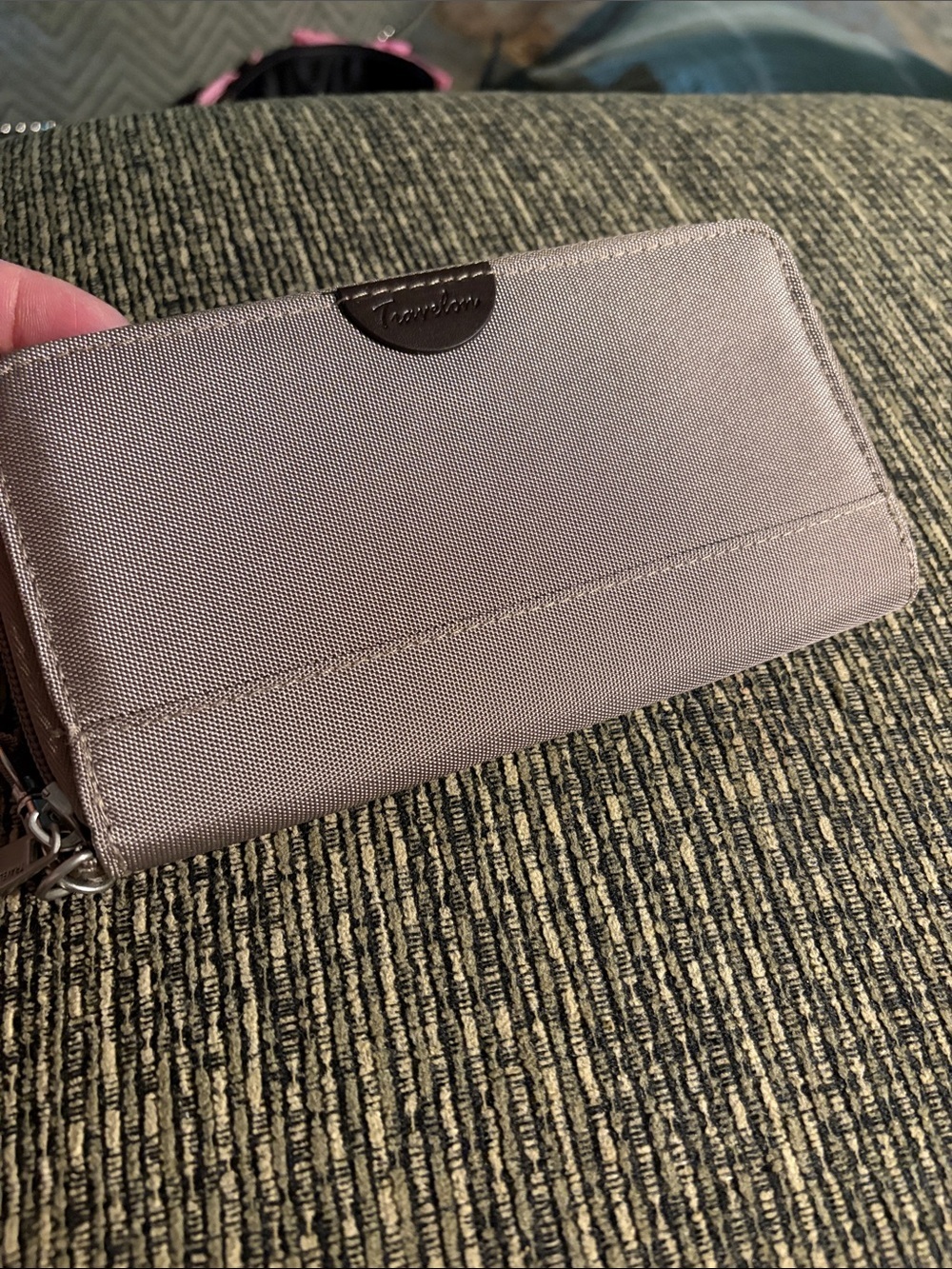 Travelon Taupe Wristlet Wallet - Picture 1 of 4